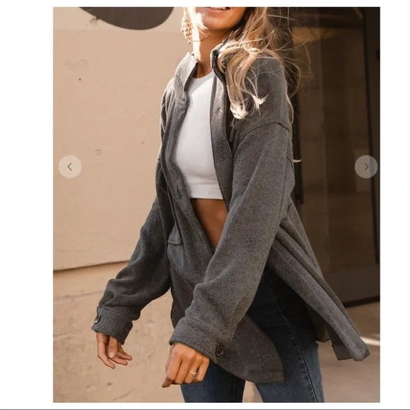 15 Boho Stretch Button-down Shirts Jacket - Picture 5 of 8